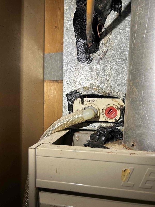 Performed furnace tune-up on FRP unit of unknown age. Detected critical safety issues including a cracked heat exchanger, extremely dirty blower motor, and dangerously elevated carbon monoxide levels exceeding 100 ppm. Showed homeowner the cracked heat exchanger and carbon monoxide readings. Set up a sales appointment to discuss replacement options.