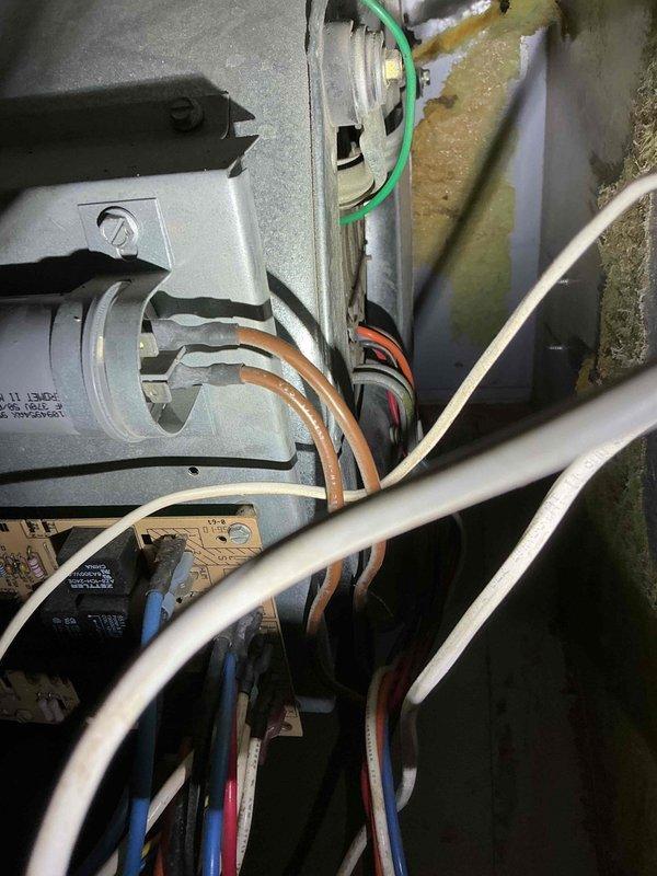 Diagnosed primary heat exchanger failure in 30+ year old forced air furnace. Furnace was experiencing intermittent blower operation. Upon inspection of internal components and electrical connections, identified cracked heat exchanger which poses carbon monoxide safety risk. Tagged equipment as unsafe for operation and scheduled for replacement estimate.