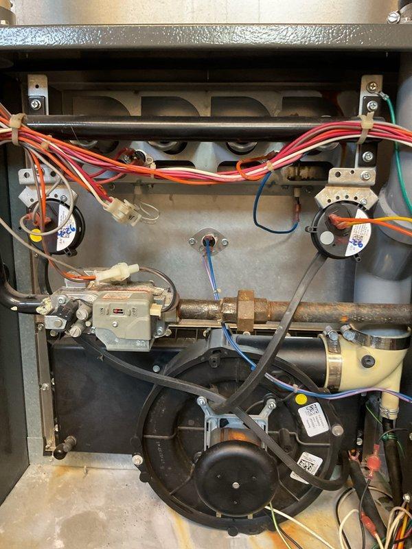 Eau Claire, WI - Replaced faulty pressure switch on heating system per approved estimate. Parts were sourced from WC Johnstone Eau Claire. After installation, system was tested and verified to be operating properly with all safety controls functioning as designed.