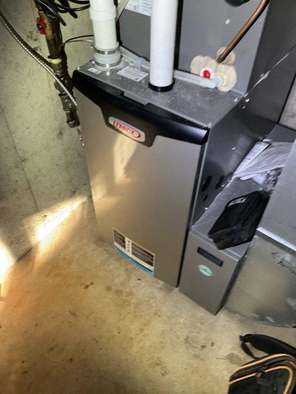 Responded to no heat call for 3-year-old Lennox system displaying "GS calibration failure 276-692" error. Diagnosed concentric venting issue with blocked exhaust side. Temporarily rerouted exhaust vent through the incoming vent and utilized basement air for combustion to restore heat function. Proper venting configuration will require permanent repair.