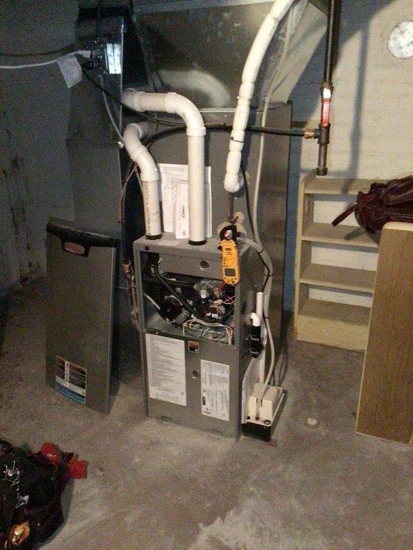 Eau Claire, WI - Performed scheduled maintenance on 3-year-old Lennox furnace system. Cleaned flame sensor, tested electrical components (all within specifications), verified clear hoses, and replaced customer-supplied air filter. System is functioning properly with no issues detected during comprehensive tune-up service.