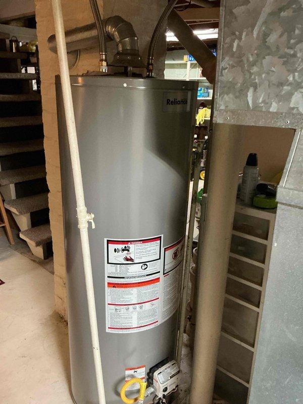 Installed new Gerber round Viper toilet (standard height) in basement as continuation of previous day's service. Completed removal of old fixture and secured new toilet with proper seals and connections.