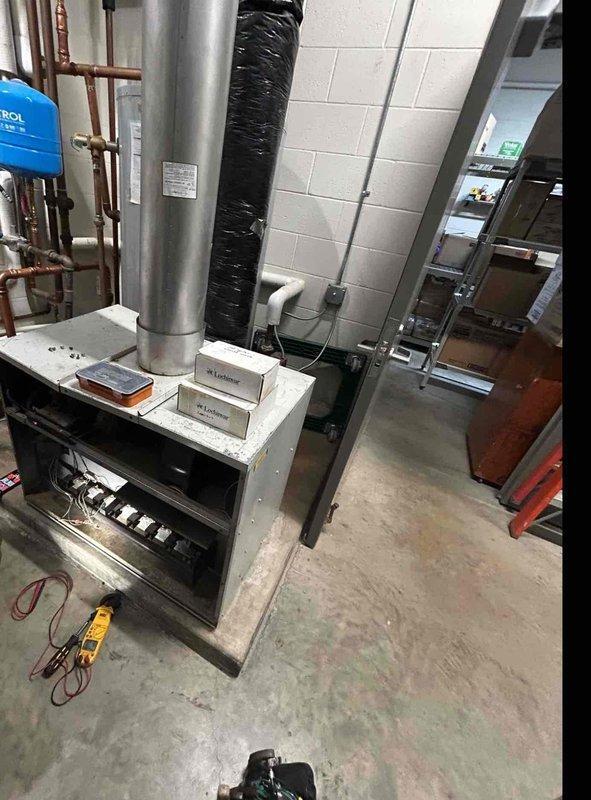 Durand, WI - Completed hot water repair on Lochinvar boiler by installing new igniter per previous diagnostic. Confirmed proper system operation with boiler running and hot water temperature reaching 133°F at kitchen sink.