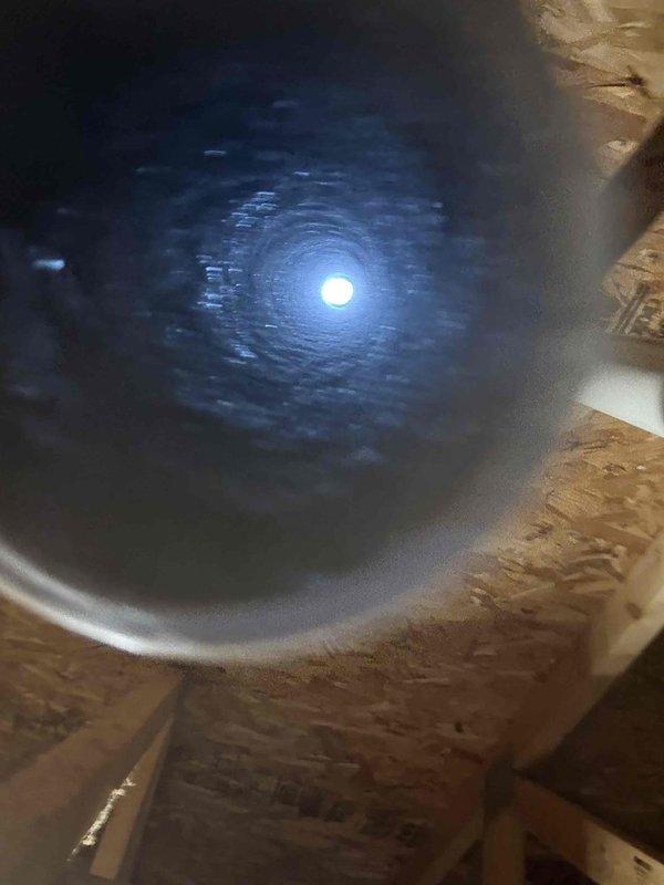 Responded to no heat call on recently installed furnace system. Upon inspection, discovered ice blockage in exhaust vent pipe preventing proper system operation. Cut out affected section of PVC exhaust piping where ice accumulation had formed and replaced with new pipe to restore proper venting and system functionality.