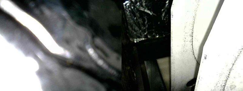 Responded to carbon monoxide alarm activation in furnace room with reported gas odor. Diagnostic testing revealed CO spikes during furnace startup despite functioning inducer and intact heat exchanger. Identified rusted burners as primary issue and replaced them under parts warranty to resolve the intermittent CO problem.