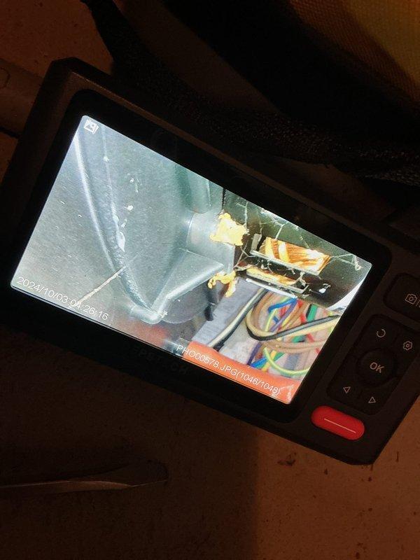 Performed routine maintenance on 19-year-old furnace and identified critical issues including oil leakage from blower motor and early signs of inducer motor failure. Used inspection camera to examine internal components and ductwork condition. Recommended replacement of both blower and inducer motors to prevent system failure and restore optimal performance.