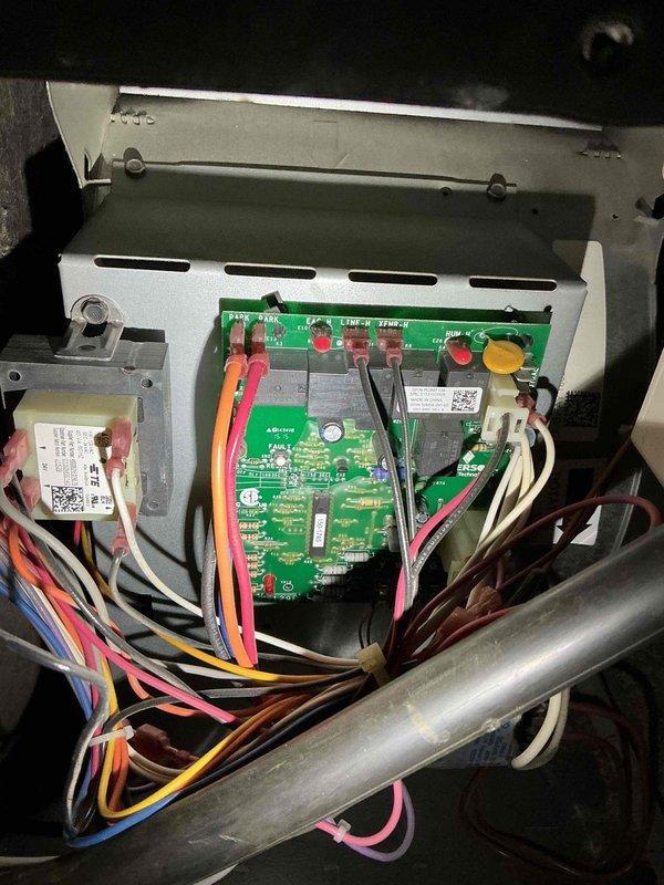 Performed diagnostic inspection on 10-year-old Goodman furnace as second opinion. Verified primary heat exchanger integrity but identified corrosion at secondary heat exchanger where tubes connect to collector box, indicating early-stage failure. Conducted electrical system verification with multimeter and inspected control board functionality. No immediate safety concerns warranting shutdown, but recommended replacement options due to heat exchanger deterioration.