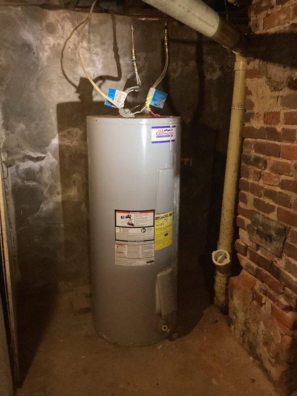 Performed diagnostic assessment on non-functioning electric water heater. Determined unit was repairable and not leaking as initially suspected. Completed necessary repairs and restored full operation of the 50-gallon electric water heater.
