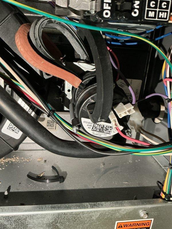 Responded to a no-heat call where furnace was shutting down on pressure switch error code despite previous service visit. Diagnostic testing confirmed draft pressure was within specification and all condensate lines and exhaust terminations were clear. Replaced faulty pressure switches, restoring proper operation of the furnace.