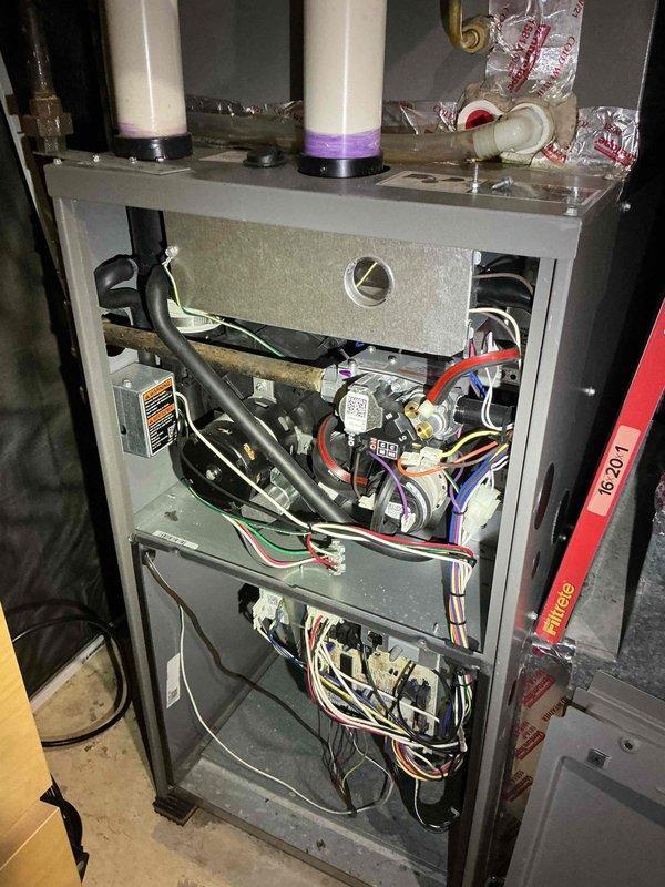 Responded to service call regarding intermittent gas valve operation in residential furnace. Performed comprehensive diagnostic inspection after customer reported previous technician temporarily restored function by tapping valve. System was operational during visit with no immediate failure observed. Identified gas valve as potential warranty item and recommended proactive replacement. Customer declined immediate replacement, opting to monitor performance.