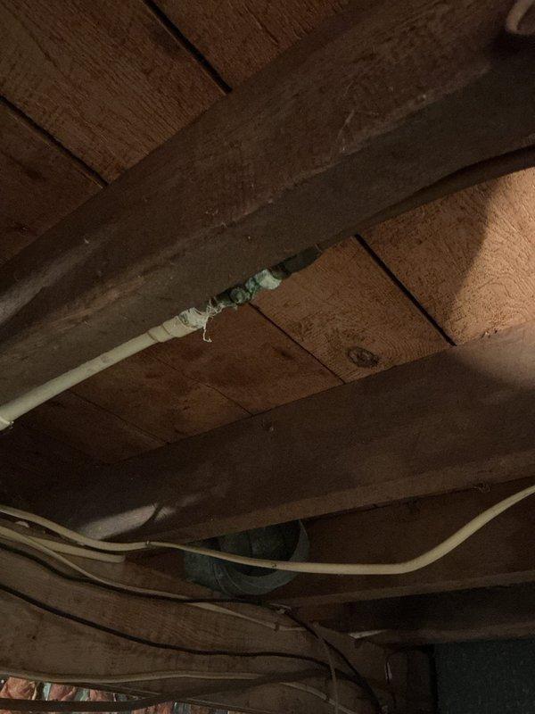 Responded to water leak in basement caused by corroded piping. Upon inspection, identified deteriorated CPVC and 3/8" soft copper water line sections actively leaking. Removed compromised piping sections and replaced with PEX piping using proper fittings and connections. Tested system for proper water flow and verified no additional leaks present. Also inspected multiple leaking faucets as requested by customer and documented conditions for future repair recommendations.