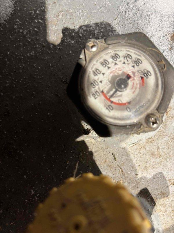 Responded to call for RS12-4 condensing boiler (LP, 4 years old) displaying overheating code and shutting down after only 10 seconds of operation. Inspection revealed blocked combustion air intake with debris and a bumblebee obstructing proper airflow. Preliminary diagnosis indicates possible scaling on heat exchanger per manufacturer's technical information. Unit was powered off for safety as heat exchanger temperature was excessively high. Return visit scheduled to perform full diagnosis with manufacturer technical support and determine if descaling procedure is required to restore proper operation.