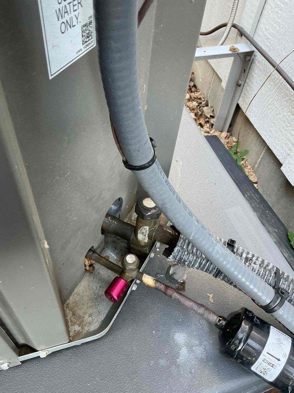 Responded to service call for a 2-year-old Lennox HVAC system experiencing refrigerant leakage issues (requiring 3 refills since installation) and an improperly installed mini-split unit. Discussed repair options including leak detection and repair, leak sealer application (noted 50% success rate for small leaks only), or complete system replacement. Customer will contact builder regarding warranty coverage for the leak repair and schedule relocation of the mini-split head unit to the correct position.