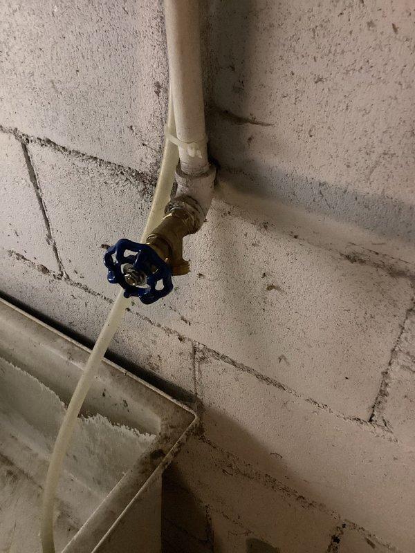 Roberts, WI - Diagnosed and replaced corroded boiler drain valve for washer that was leaking in basement. Installed new brass shutoff valve with PVC connections to restore proper water flow and eliminate leak.