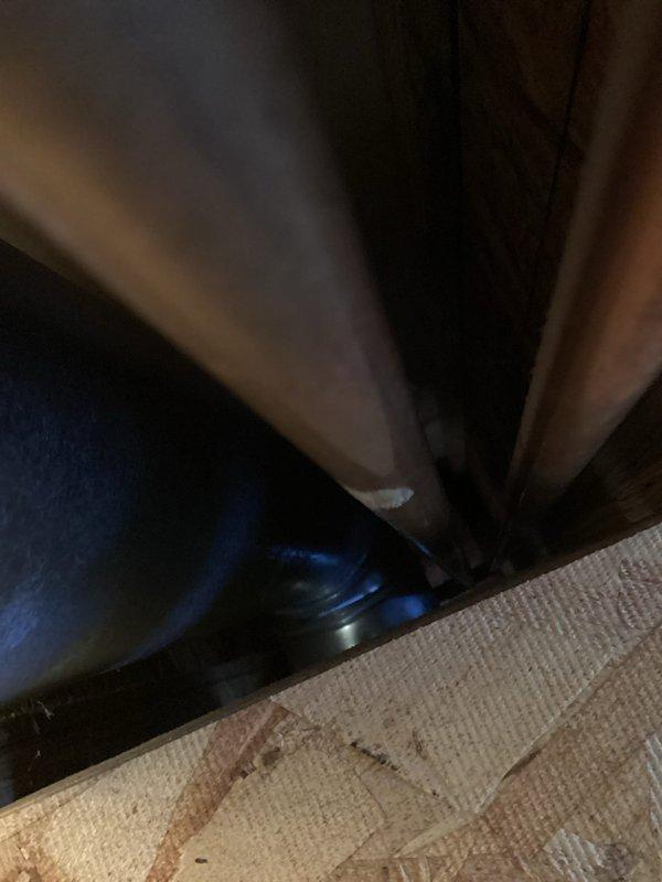 Responded to service call for a water leak. Upon inspection, located a pin hole leak in copper water piping with visible green corrosion, indicating deterioration. Successfully replaced the damaged section of water pipe to resolve the issue.