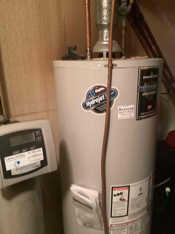 Responded to service call for toilet leak. Found water supply valve and line both leaking. Replaced defective angle stop valve and installed new supply line, resolving the continuous water leakage issue.