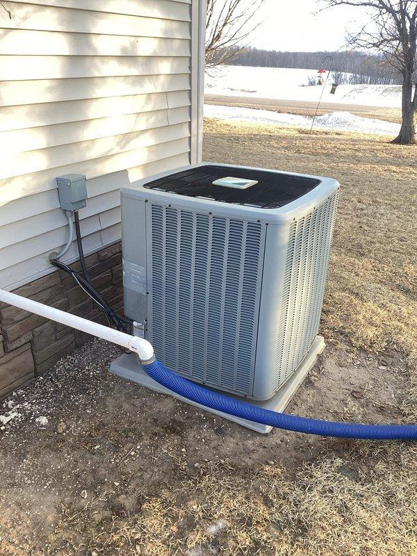 Diagnosed heat pump and furnace synchronization issue where both systems were attempting to run simultaneously. Found heat pump providing insufficient temperature rise (only 15-20°F) before defaulting to furnace operation. Adjusted thermostat balance point from 20°F to 35°F to improve system coordination and recommended follow-up service with heat pump specialist for further evaluation.