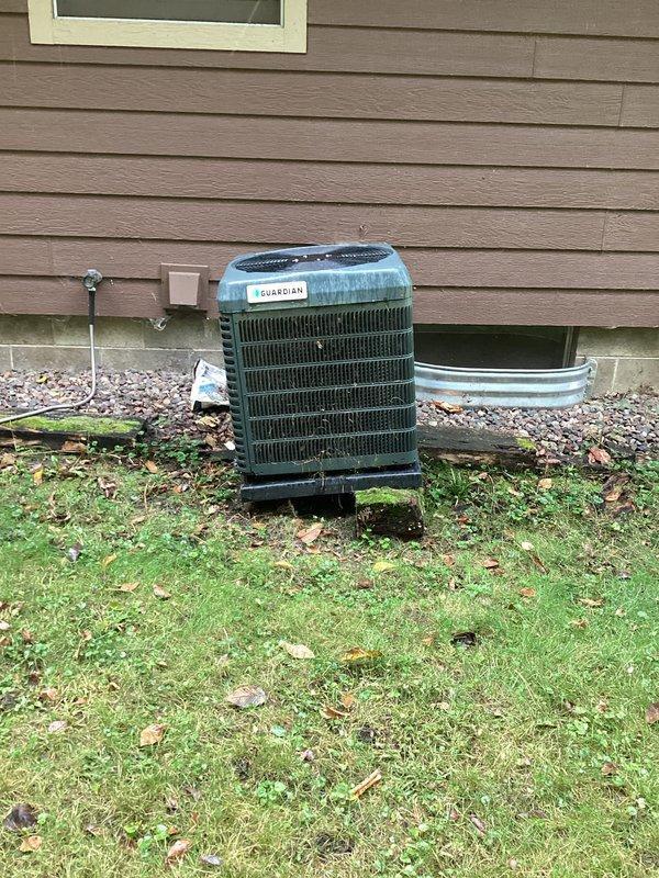 Performed comprehensive tuneup on Luxaire gas furnace for new customer. Thoroughly inspected heat exchanger with no defects found, cleaned condensate system and burners, and verified proper operation. Noted outdoor Guardian AC unit requires leveling; customer will schedule AC service in spring when weather permits.