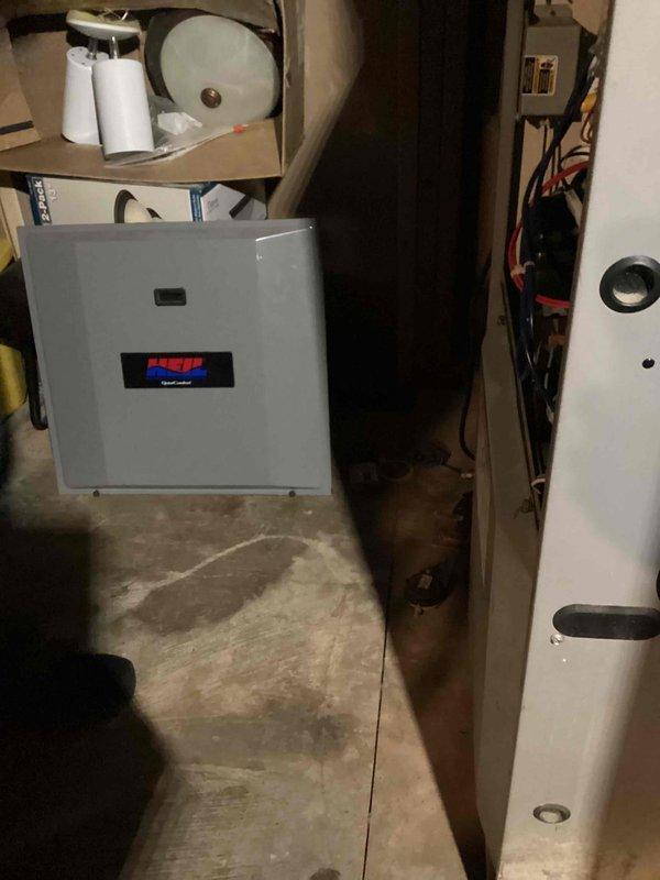 Nelson, WI - Responded to a carbon monoxide emergency where alarms triggered and fire department confirmed CO presence, requiring gas shutoff. Performed comprehensive inspection of furnace including heat exchanger examination, exhaust system check, and combustion analysis with no significant concerns identified. Replaced completely clogged air filter and verified system operation with minimal CO readings (1ppm), likely residual from previous incident.