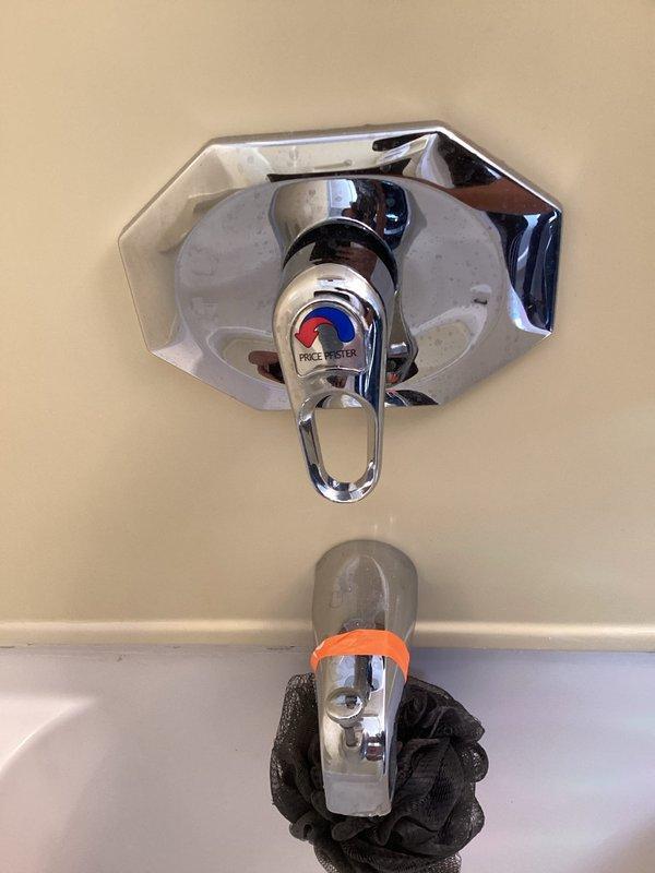 Responded to service call regarding whistling noise from recently replaced shower head. Identified incompatible tub trim brand provided by customer. Inspected black shower fixture and trim components. Submitted parts order form for replacement black tub trim, drains, and overflow to properly match existing components and eliminate noise issue.