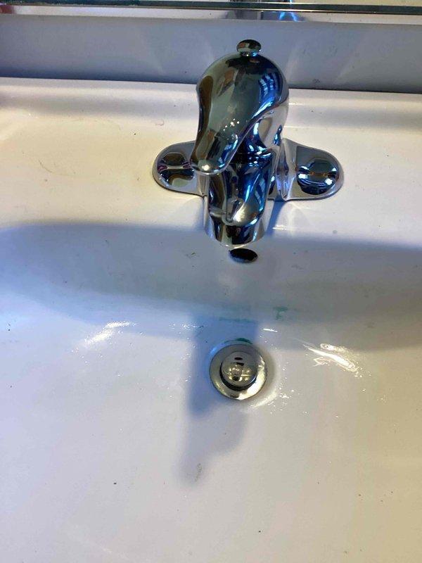 Successfully installed new Moen Chateau single-handle lavatory faucet with chrome finish, replacing existing bathroom fixture. Customer took advantage of service call promotion. Property was unoccupied during service with access instructions followed as requested.