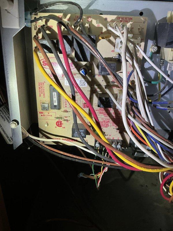 Performed scheduled bi-annual maintenance on 24-year-old Lennox high-efficiency furnace. Replaced air filter and conducted comprehensive inspection, noting some spots on heat exchanger that are not penetrating at this time. System appears operational with recent draft motor replacement from previous year.