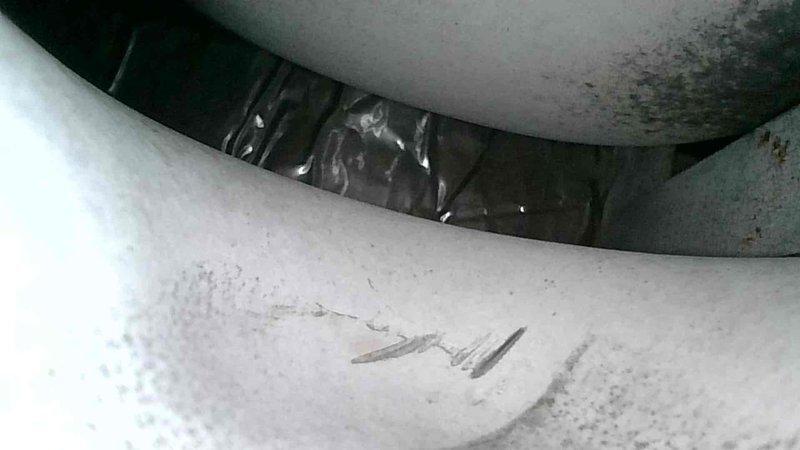 Performed furnace tune-up on unknown age FRP unit. System was overheating on high limit with red flames indicating combustion issues. Adjusted gas pressure, replaced filter, and noted absence of fresh air intake which could improve combustion efficiency. Inspected ecobee thermostat that was displaying calibration errors and sending error notifications to customer.